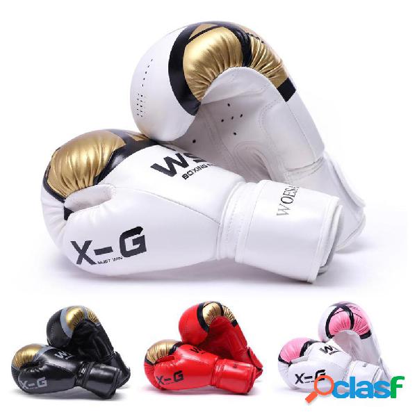 WANSDA Boxing Gloves PU Karate Combat Sparring Sandbag
