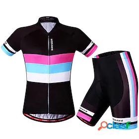 WOSAWE Womens Cycling Jersey with Shorts Short Sleeve