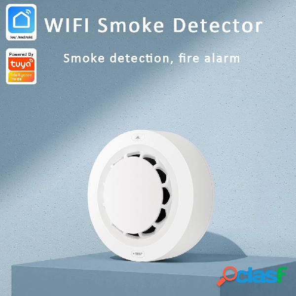 Wale Tuya WiFi Smoke Sensor Wireless Fire Smoke Alarm App