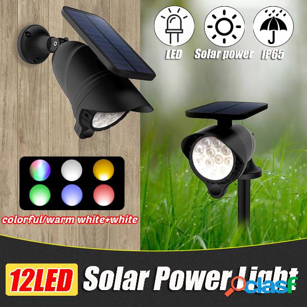 Waterproof LED Solar Lawn Light Colorful/Warm White+White