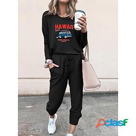 Women Basic Streetwear Print Letter Vacation Casual / Daily