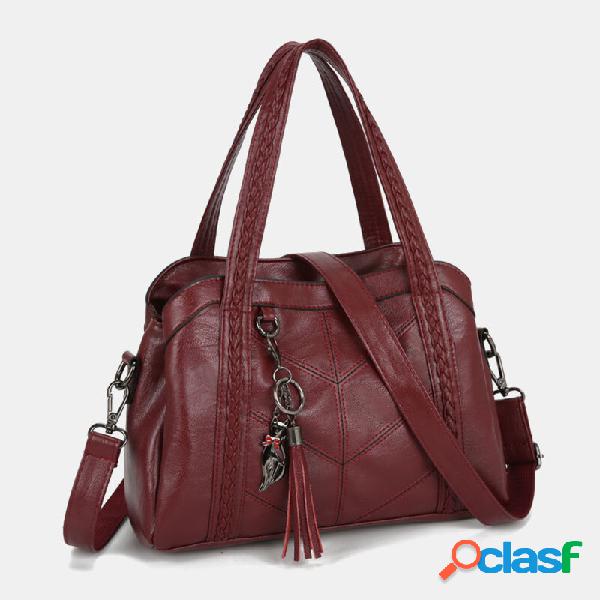 Women Multiple-pockets Multiple Compartments Tassel