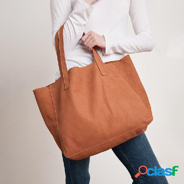 Women PU Leather Lychee Pattern Large Capacity Shoulder Bag