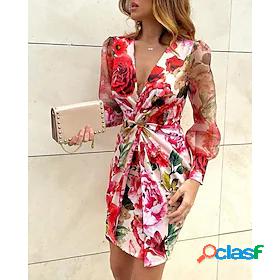 Womens A Line Dress Short Mini Dress Leopard Safflower on