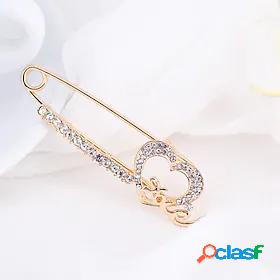 Womens Brooches AAA Cubic Zirconia Heart Classic Classic