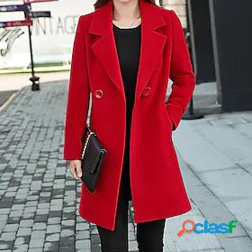 Womens Coat Fall Winter Casual Daily Valentines Day Long