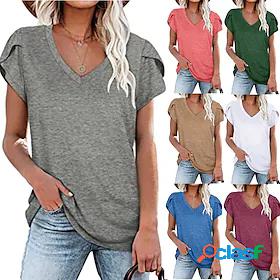 Womens Color Block Cross Plain Summer Regular