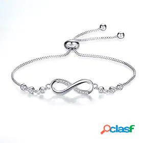 Womens Cubic Zirconia Clear Geometrical Bracelet Stylish