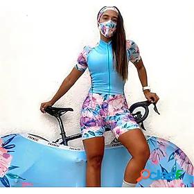Womens Cycling Jersey with Shorts Triathlon Tri Suit Short