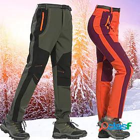 Womens Fleece Lined Pants Hiking Pants Trousers Patchwork