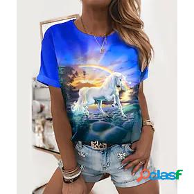 Womens Going out 3D Printed Painting T shirt Graphic 3D