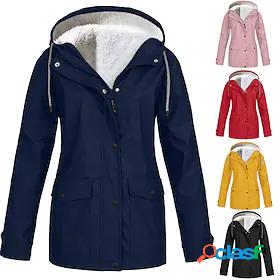 Womens Hooded Hoodie Jacket Fleece Jacket Rain Jacket