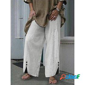 Womens Simple Soft Comfort Lightweight Linen / Cotton Blend