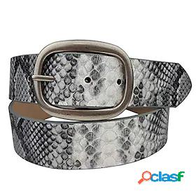Womens Skinny Belt PU Leather Belt Solid Color