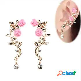 Womens Stud Earrings Clip on Earring Flower Shape Classic