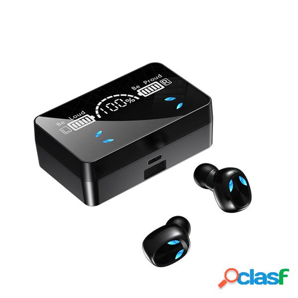 X3 TWS bluetooth 5.1 Earbuds LED Display Colorful Light Low