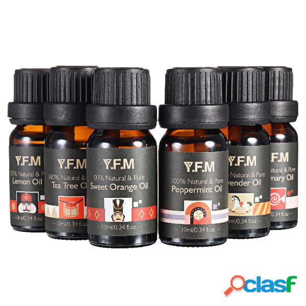 Y.F.M Pure Essential Oil 6 PCS 10ml High-class Aromatherapy
