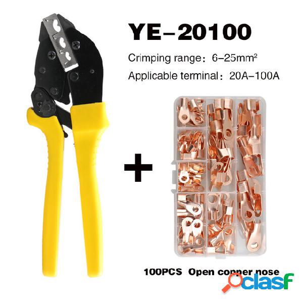 YE-20100 +100PCS Set Crimping Pliers Tools Wire Lug U Type