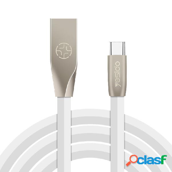 YESIDO Zinc Alloy 2.4A Type-C Micro Fast Charging Cable 1.2m