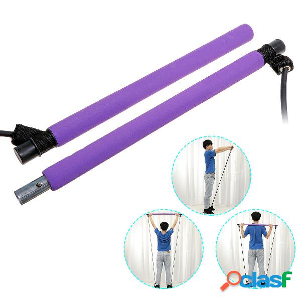 Yoga Pull Rods Pilates Bar Kit Abdominal Resistance Bands