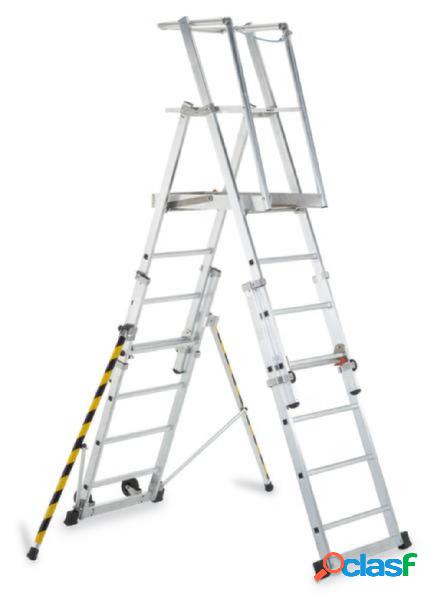 ZARGES 41328 Alluminio Scaletta con pedana Mobile,