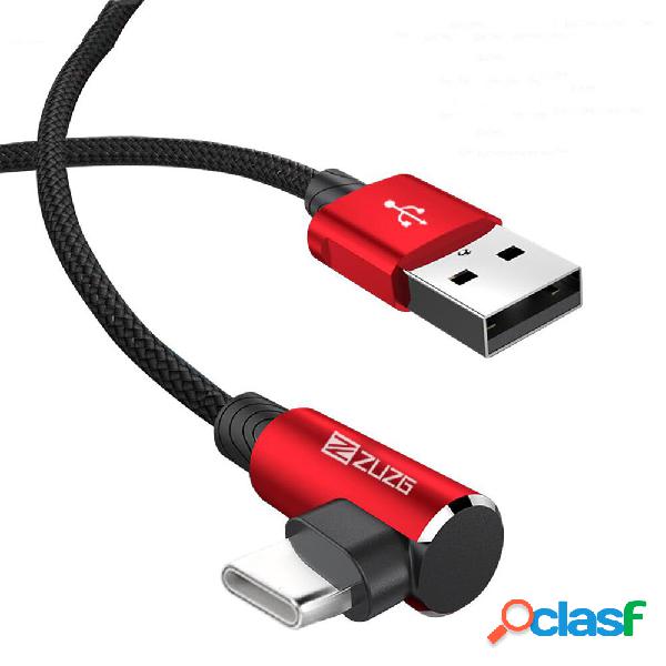 ZUZG 2.4A Micro USB Type C Fast Charging Data Cable For