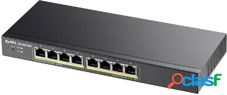 ZyXEL 8x GE GS1900-8HPv2 8x PoE Ports Switch di rete 8 Porte