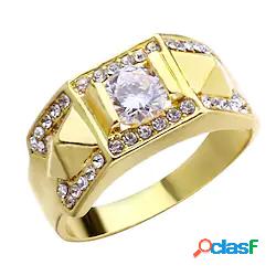 anello uomo e donna moda coppia set anello zirconi oro