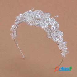 copricapo con corona di perle accessori per capelli da sposa