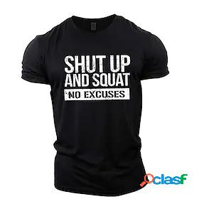 gymtier mens bodybuilding t-shirt - shut up and squat -
