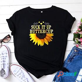 lorsu womens sunflower suck it up buttercup t shirt funny