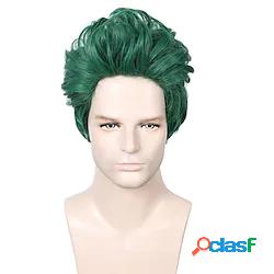 parrucca resistente al calore di capelli sintetici verdi