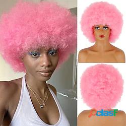 parrucche afro rosa per le donne nereparrucca afro degli