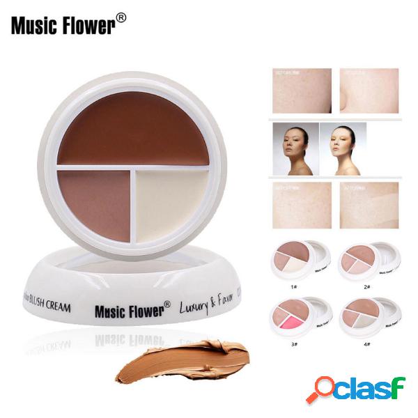usic Flower Full Cover 3 In 1 Press Concealer Cream Face