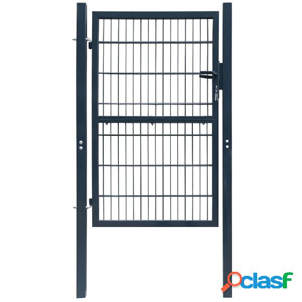 vidaXL 141742 2D Fence Gate (Single) Anthracite Grey 106 x