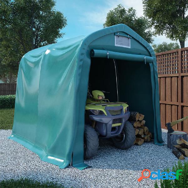 vidaXL 3056431 Garage Tent PVC 2,4x2,4 m Green