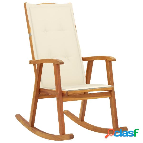 vidaXL 3064181 Rocking Chair with Cushions Solid Acacia Wood