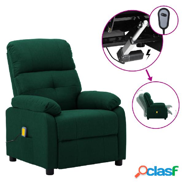 vidaXL 3073818 Electric Massage Recliner Chair Dark Green
