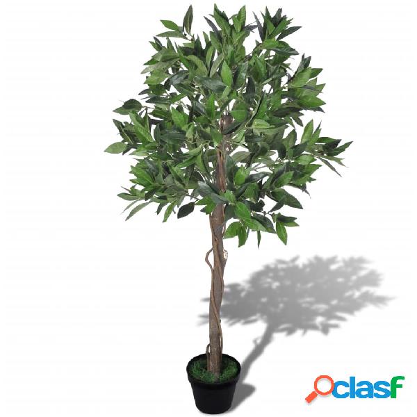 vidaXL Albero di Alloro Artificiale con Vaso 120 cm
