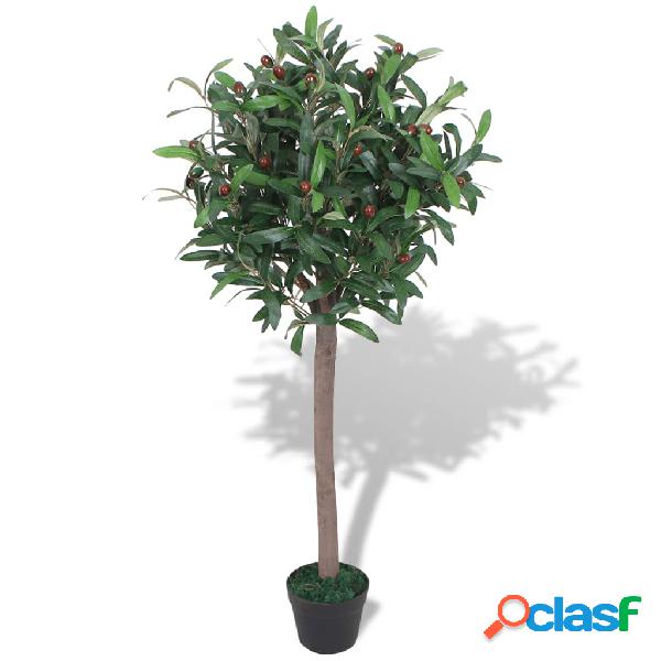 vidaXL Albero di Alloro Pianta Artificiale con Vaso 120 cm