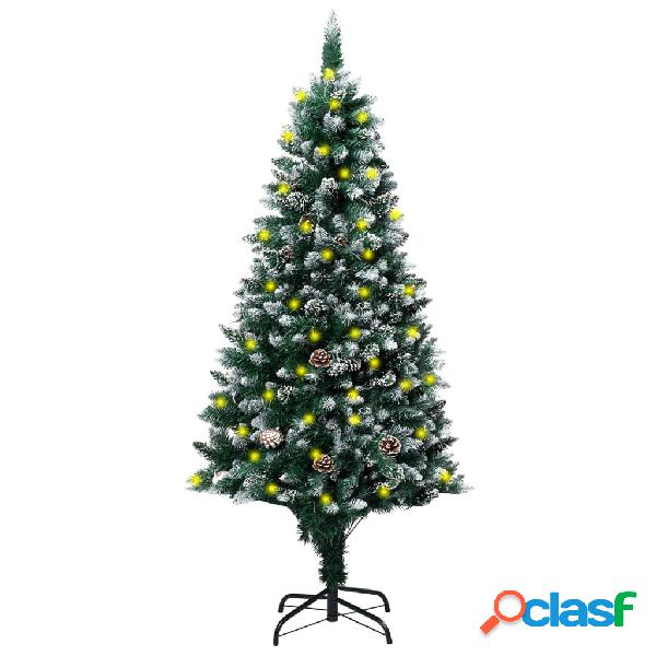 vidaXL Albero di Natale Artificiale con Luci LED Pigne e