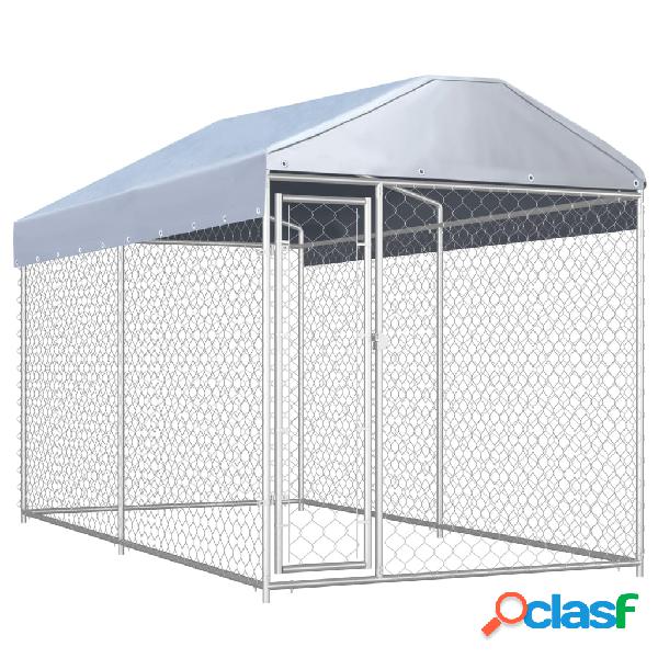vidaXL Canile da Esterno con Tetto 382x192x225 cm