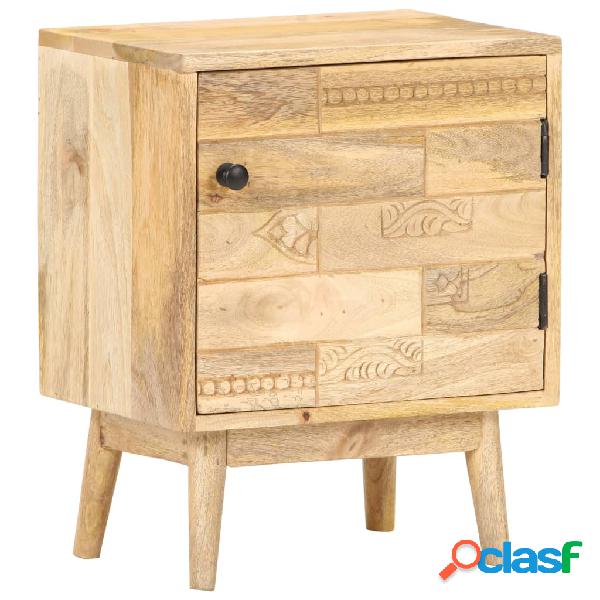 vidaXL Comodino 40x30x50 cm in Legno Massello di Mango