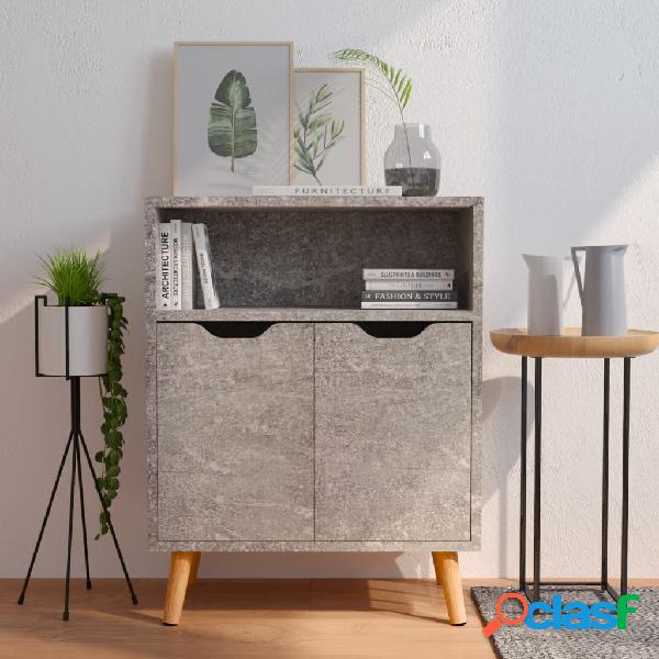 vidaXL Credenza Grigio Cemento 60x30x72 cm in Truciolato