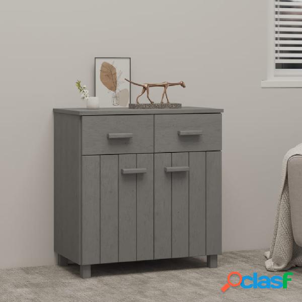 vidaXL Credenza Grigio Chiaro 79x40x80 cm in Legno Massello