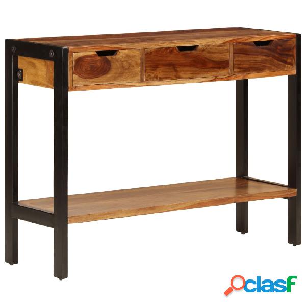 vidaXL Credenza con 3 Cassetti 110x35x75cm Legno Massello di