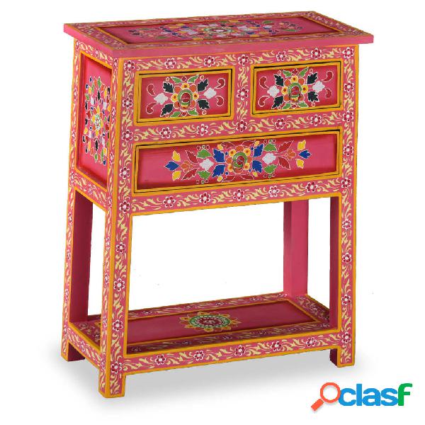 vidaXL Credenza con Cassetti in Massello di Mango Rosa