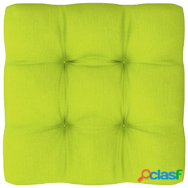 vidaXL Cuscino per Divano Pallet Verde Brillante 50x50x10 cm