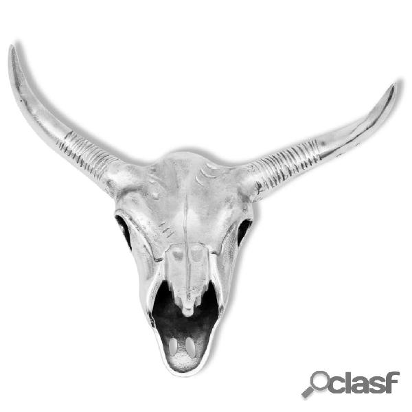 vidaXL Decorazione Teschio di Toro da Parete Alluminio