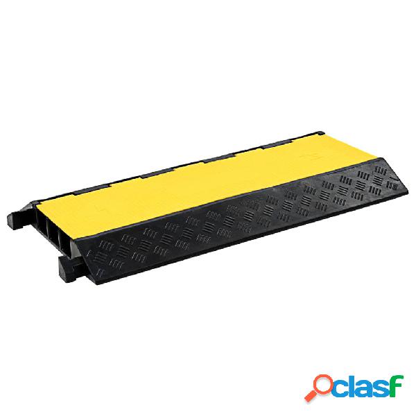 vidaXL Dosso Passacavi con 3 Canali in Gomma 93 cm